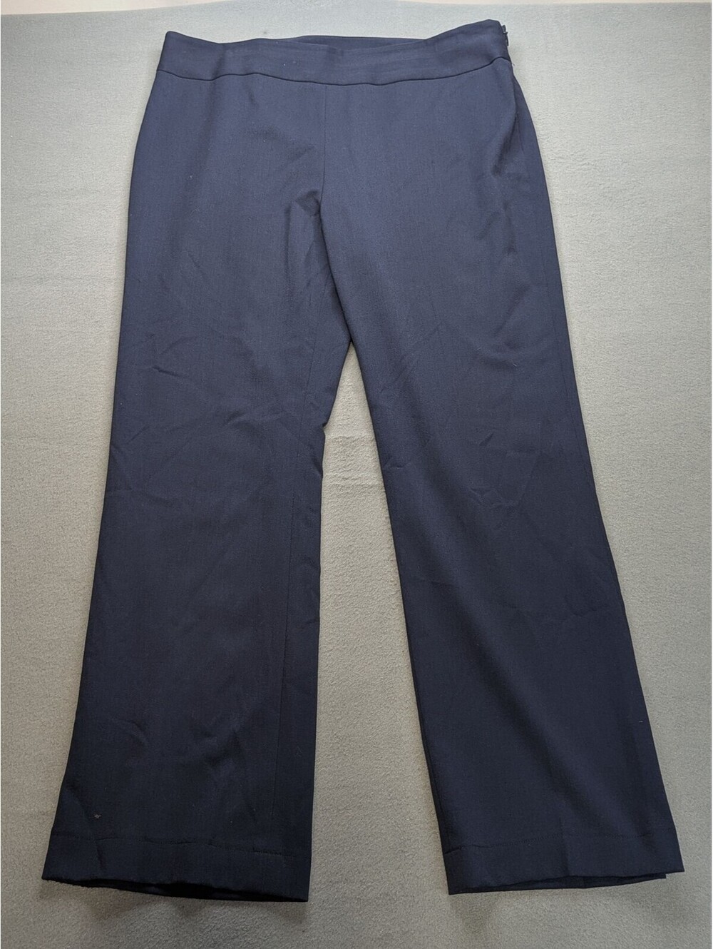 Jones New York Pants Womens 12 Blue Twill Straight Leg Stretch Workwear Dress